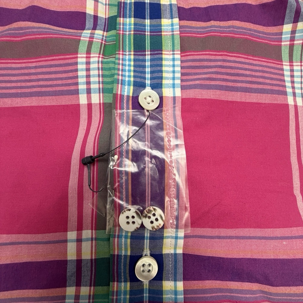 Polo Ralph Lauren Classic Fit Shirt Mens L Pink Plaid Button Down Cotton NWOT - Picture 3 of 10
